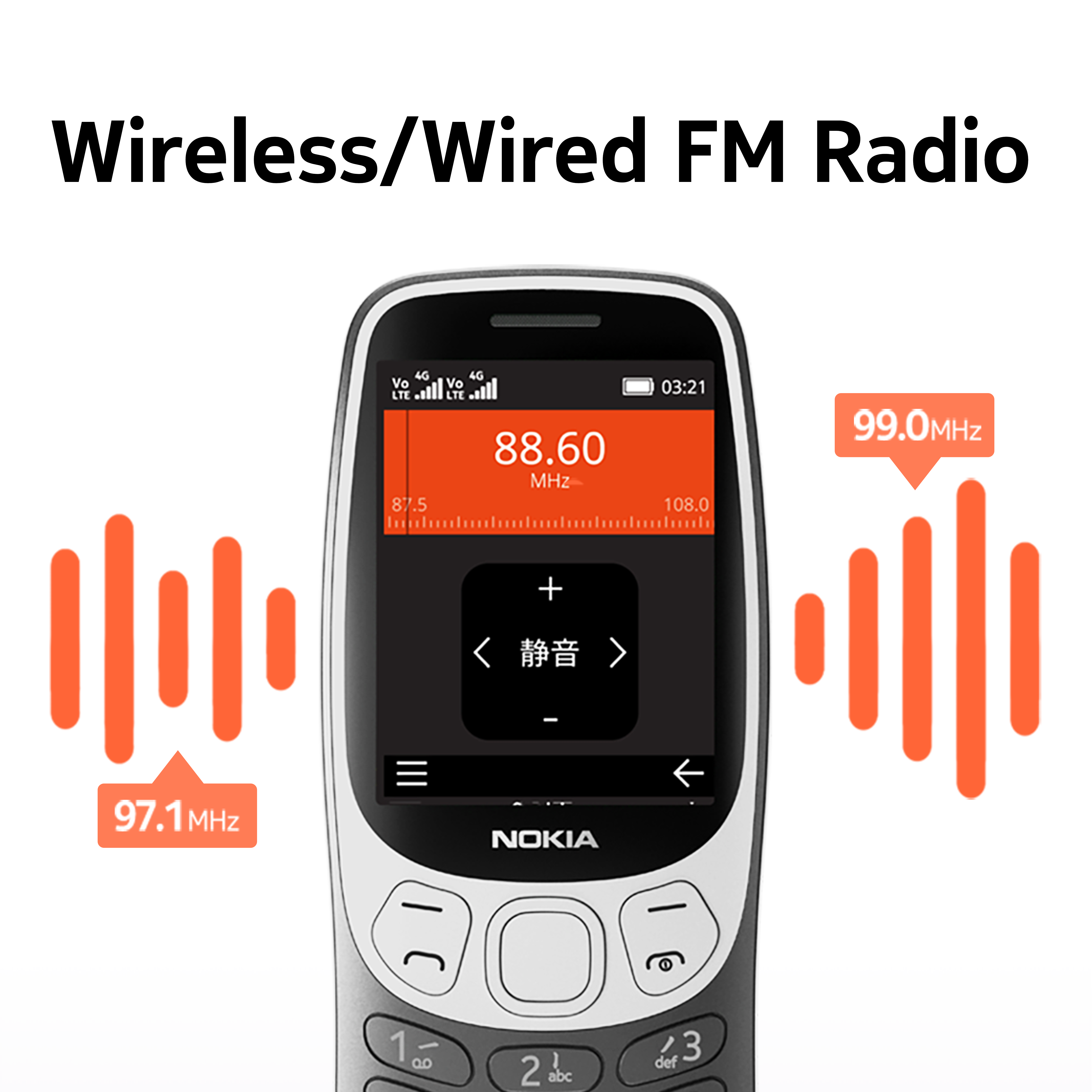 2024 nuevo Nokia 3210 4G característica teléfono Dual SIM 2,4 "puerto tipo C Bluetooth 5,0 Radio FM 1450mAh mejor botón pulsador teléfono móvil
