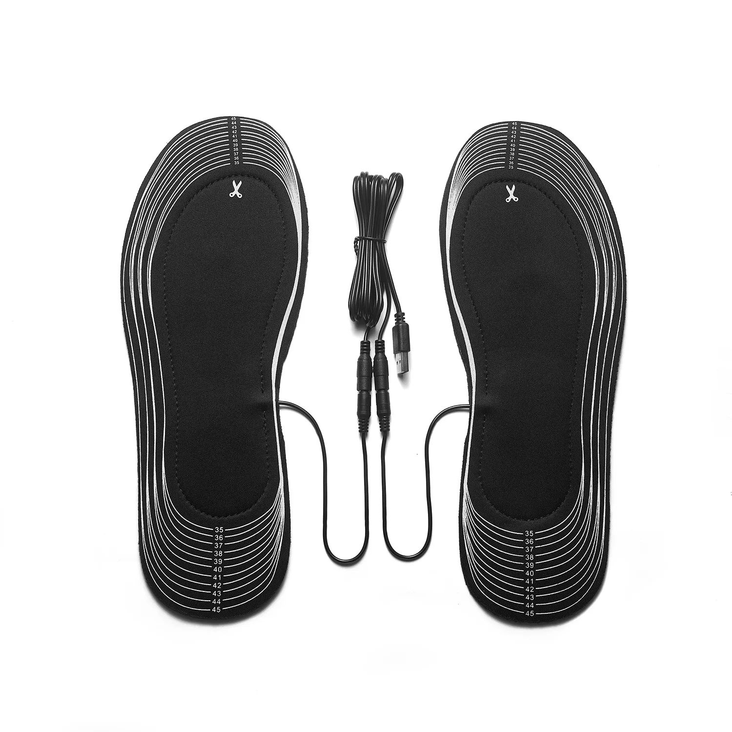 Solette riscaldate elettriche invernali Riscaldamento USB Piedi scaldapiedi Scarpe termiche Calzino Pad Solette riscaldate Lavabile Febbre del piede intero Unisex
