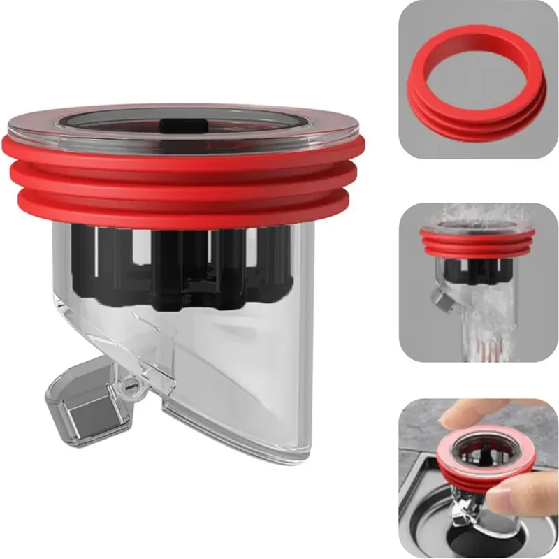 Válvula de drenagem de chão à prova de odor-núcleo de esgoto preventor de fluxo de refluxo plugue de drenagem de chão de chuveiro para cozinha banheiro esgoto