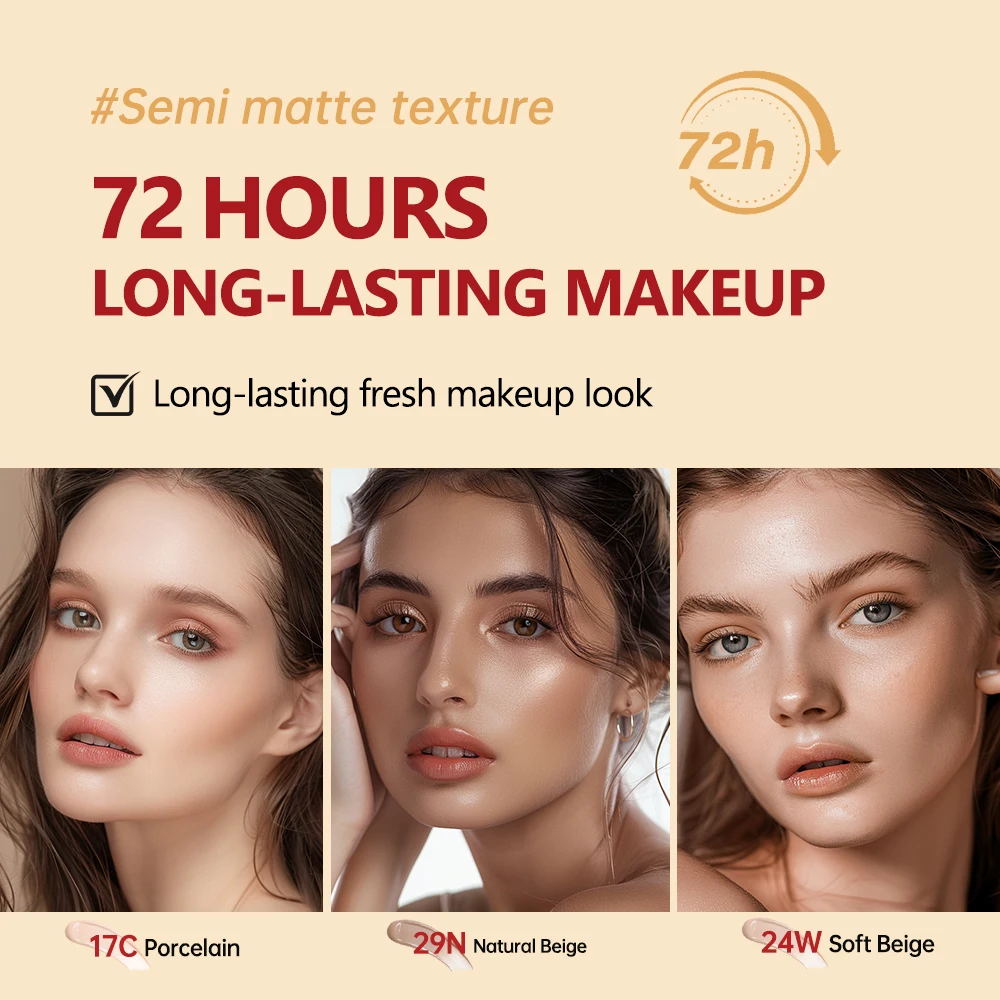 ครีมกันแดด Cushion Foundation Fit Cushion Foundation Full Coverage กันน้ําคอนซีลเลอร์ติดทนนานแต่งหน้าติดทนนาน