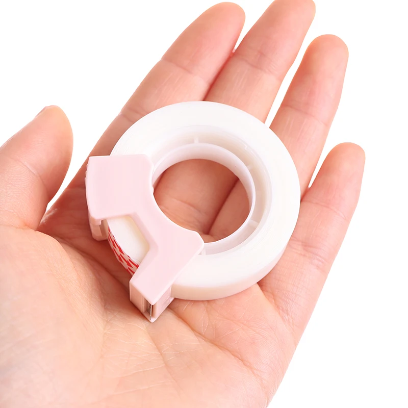 Portable Tape Dispenser Writable Clear Adhesive Tape with Tape Cutting Tool Writable Invisible Correction Tape School Stationery