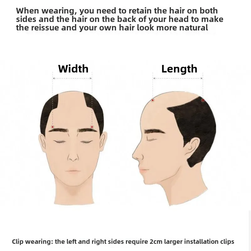 男性用人工毛ウィッグ,天然毛100%,耐久性