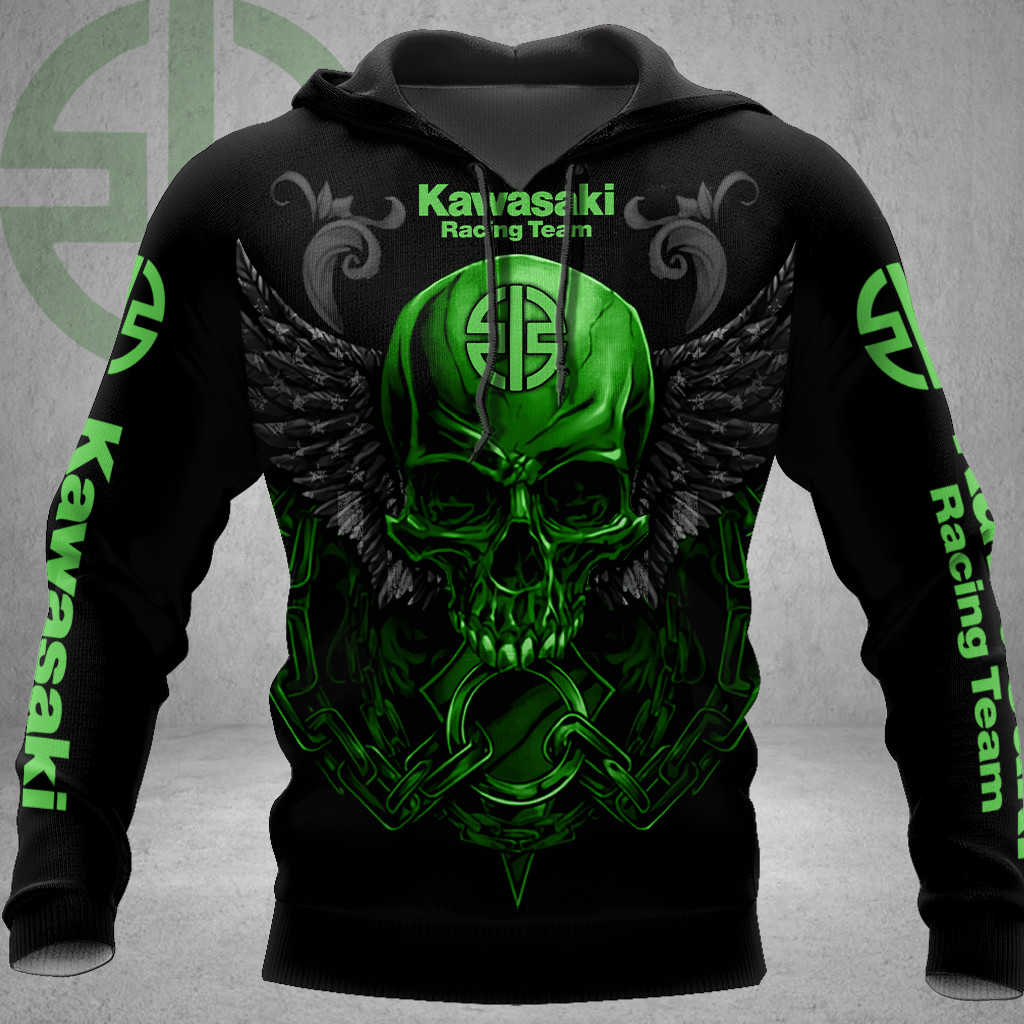 Sudadera Kawasaki, uniforme de motocicleta, Sudadera con capucha de gran tamaño, ropa Unisex para hombre, deportes extremos, traje de carreras para niños, alta calidad