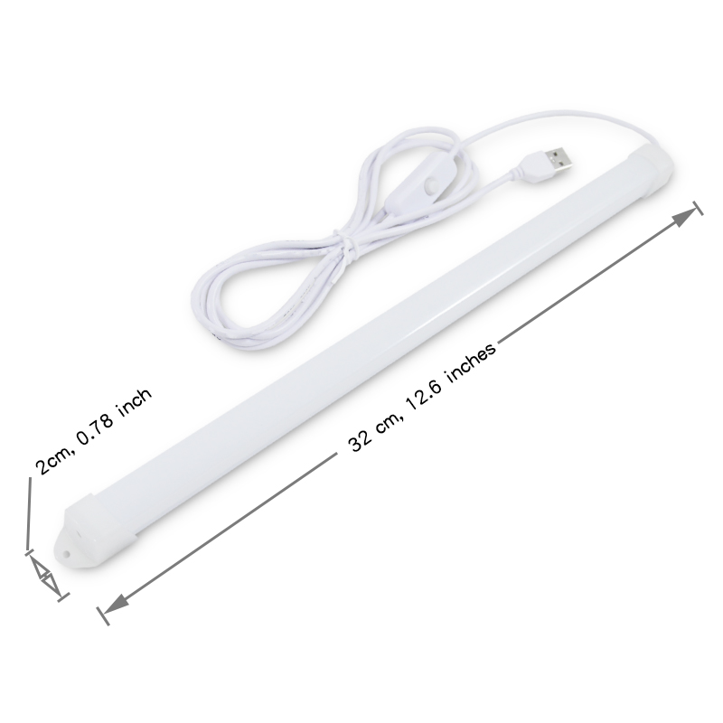 Luz de escritorio Lámpara de lectura magnética USB Dormitorio LED Iluminación nocturna Tubo de protección ocular Gabinete Espejo Estudiante Oficina Mesa de estudio