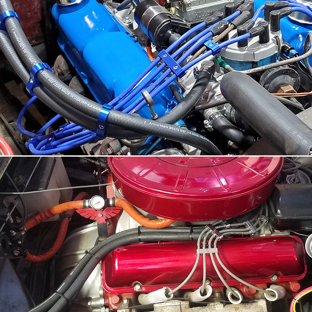 Vela de ignição do carro fio elétrico braçadeira separador linha cabo de ignição clipe decoração automática 3 pçs para 8mm/9mm/10mm acessórios do carro