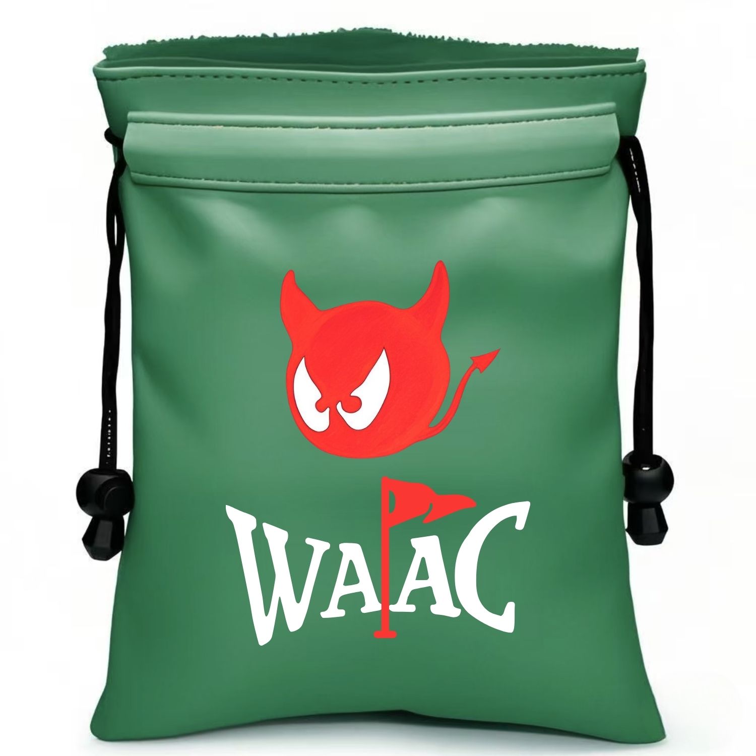 Divertida bolsa para objetos de valor de golf, bolsa para tee de golf de cuero pu con cierre de cordón, bolso para tee de pelota de golf, gran regalo para papá