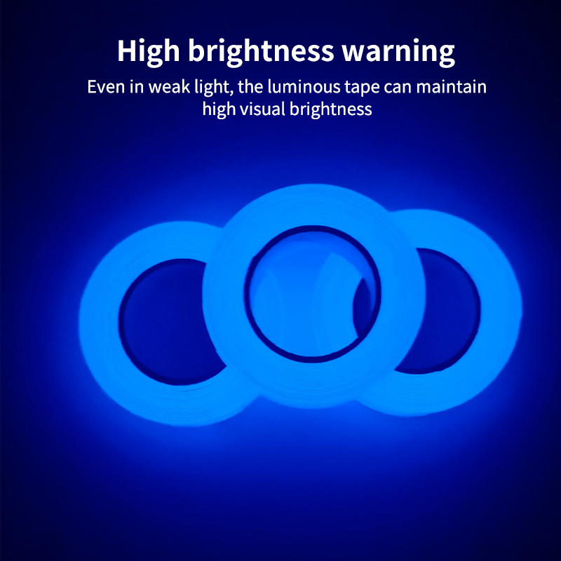 Self-adhesive Luminous Safety Tape, DIY Decorative Glowing Tape, Stage Stair Safety Warning Tape Green Fluorescent Warning Tape