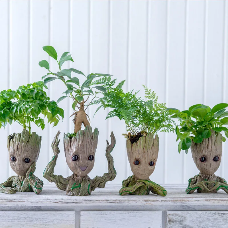 งานฝีมือตกแต่งบ้าน Miniature Office Desktop การ์ตูน Groot ตุ๊กตาหัตถกรรมตกแต่งต้นไม้ Man เครื่องประดับ 5 ซม