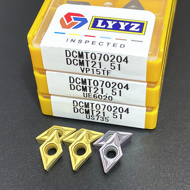 DCMT 070204   DCMT 070208   DCMT11T304 DCMT11T308 VP15TF UE6020 US735 inserti in metallo duro Utensile per tornitura interna