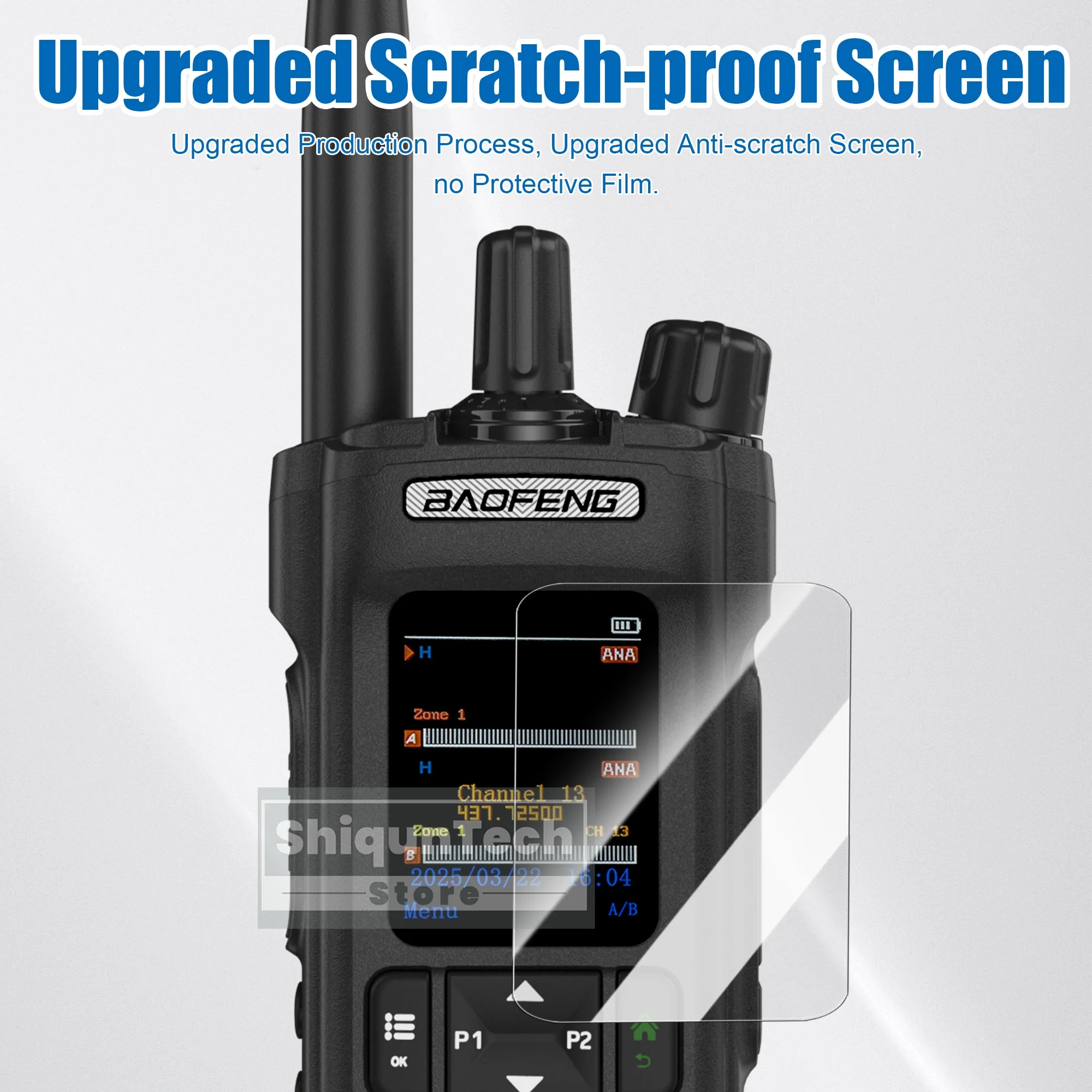 BAOFENG DM-32 mit Gürtelholster DMR Radio Digital GPS APRS Walkie Talkie AES256 Verschlüsselung 999CH Dual Mode Analog Dual Time Slot