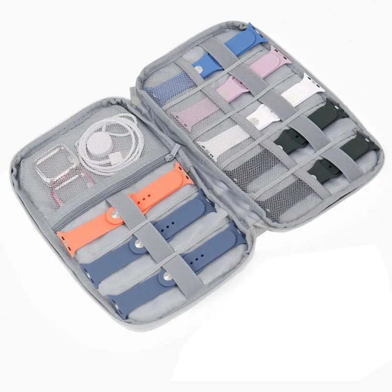 UTHAI 時計バンドボックス Apple Watch ストラップケースデータケーブル旅行スマートウォッチリストストラップ収納袋ボックス時計オーガナイザー U12