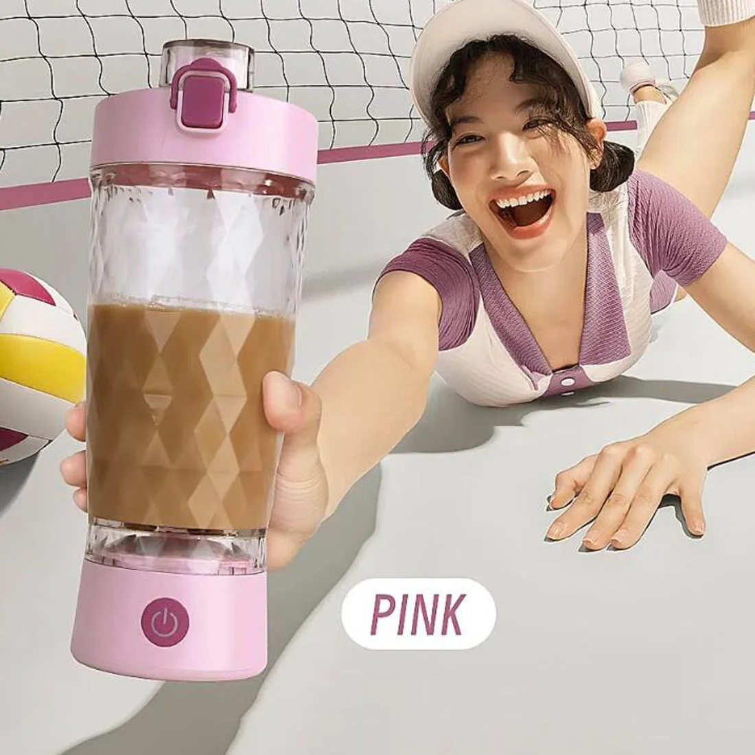 Taza agitadora automática de 650ml, taza mezcladora de jugo de leche y café, botella batidora, hervidor para gimnasio al aire libre