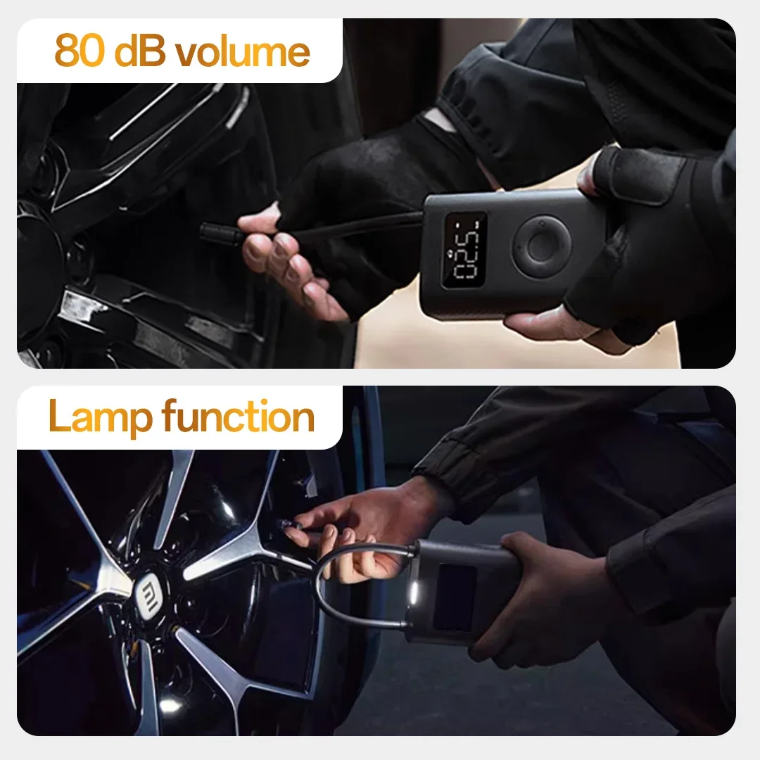 Xiaomi Mijia Przenośna Pompka 2D – 2000mAh Akumulatorowa Pompka Powietrza do Roweru Samochodu Motocykla Balonów Więcej Szybka Kompaktowa Wielofunkcyjna