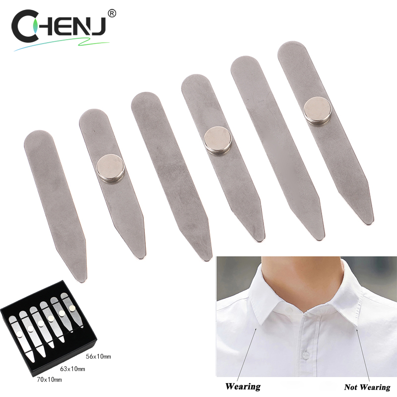 Kołnierzyki ze stali nierdzewnej dla mężczyzn Wsparcie kołnierzyka Biznes Mężczyźni Prezent Koszula Wkładki wytrzymałe kości Naprawiono 3 rozmiary