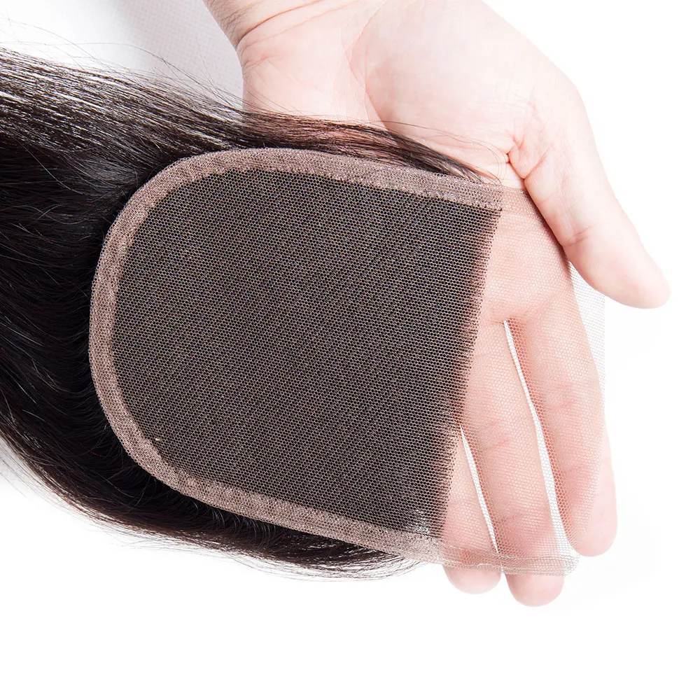 Cierre de onda corporal, cabello humano prearrancado, cierre de cabello humano ondulado transparente, cierre de encaje 2x6, 4x4, 5x5, 13x4, Frontal de encaje