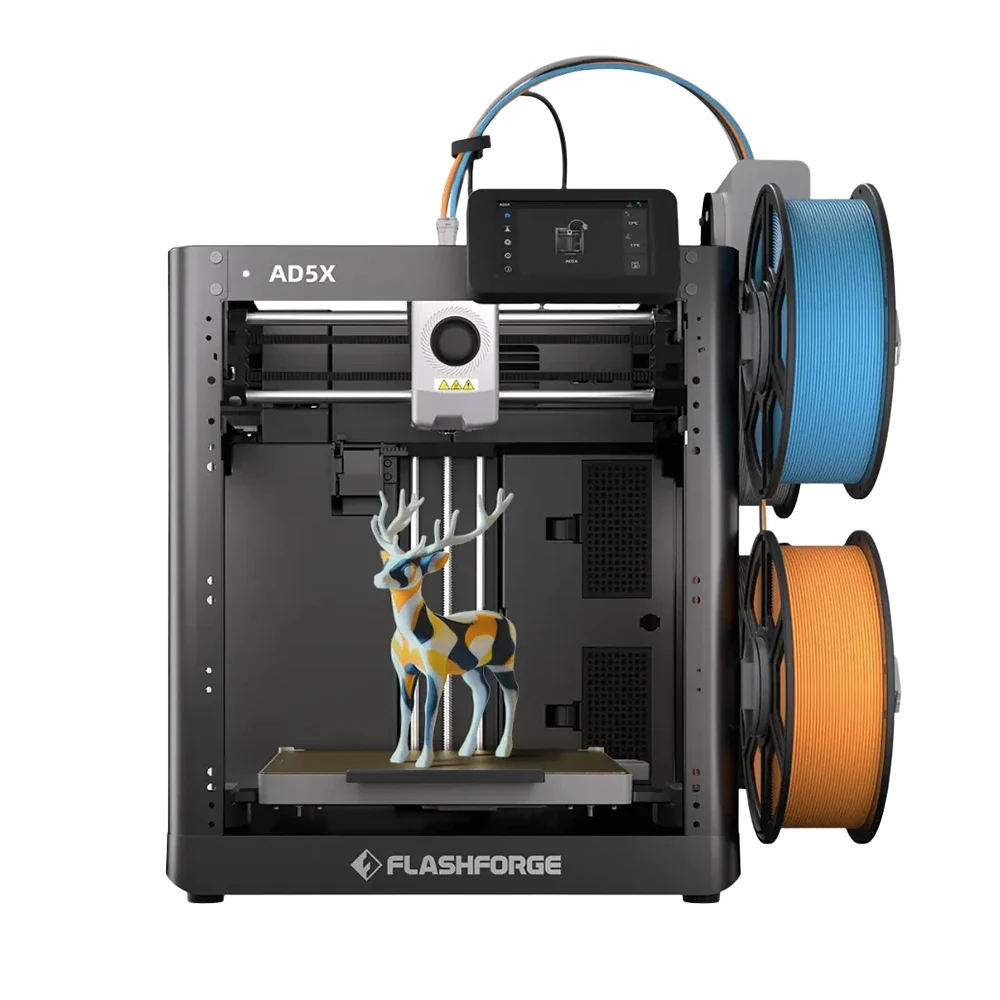 Многоцветный 3D-принтер Flashforge AD5X, 600 мм/с, высокоскоростная 4-цветная печать, система IFS 300 ℃   Прямая поддержка экструдера ТПУ НОВИНКА