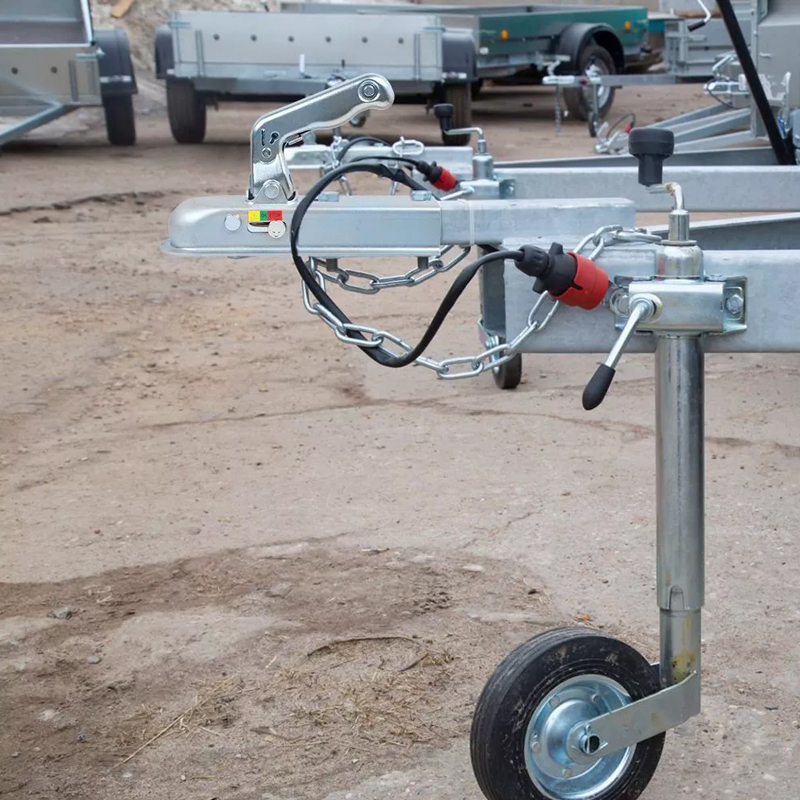 ユニバーサルトレーラーカップリングヒッチ 50 ミリメートルプレス鋼ブレーキなしトレーラー用最大 750 キロトレーラーヒッチ牽引カプラーマウント