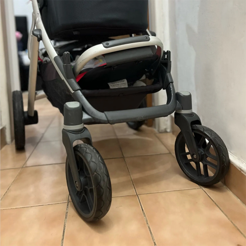 Neumático de rueda delantera para cochecito serie Uppababy Vista, neumático de PU sin cámara, cubierta exterior para cochecito de bebé, accesorios de Repalce para bebé