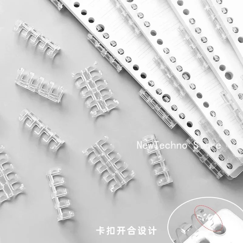 10 Stück 5 Löcher Kreise Ringbindering für lose Blätter Notebook Binder Album Scrapbook Papierdateien Spirale Bindungsklammern