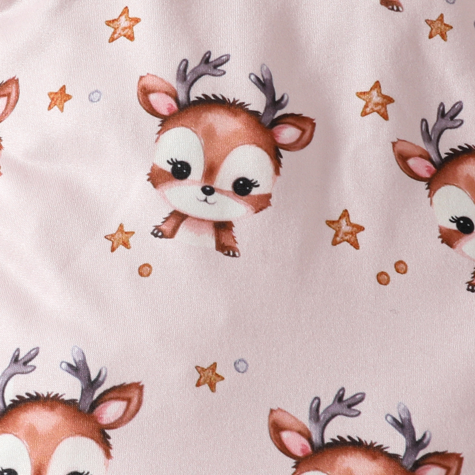 3 pezzi di Natale per bambina vestito simpatico cartone animato stampa all over body fulvo applique set di abiti con bretelle solide con fascia per capelli