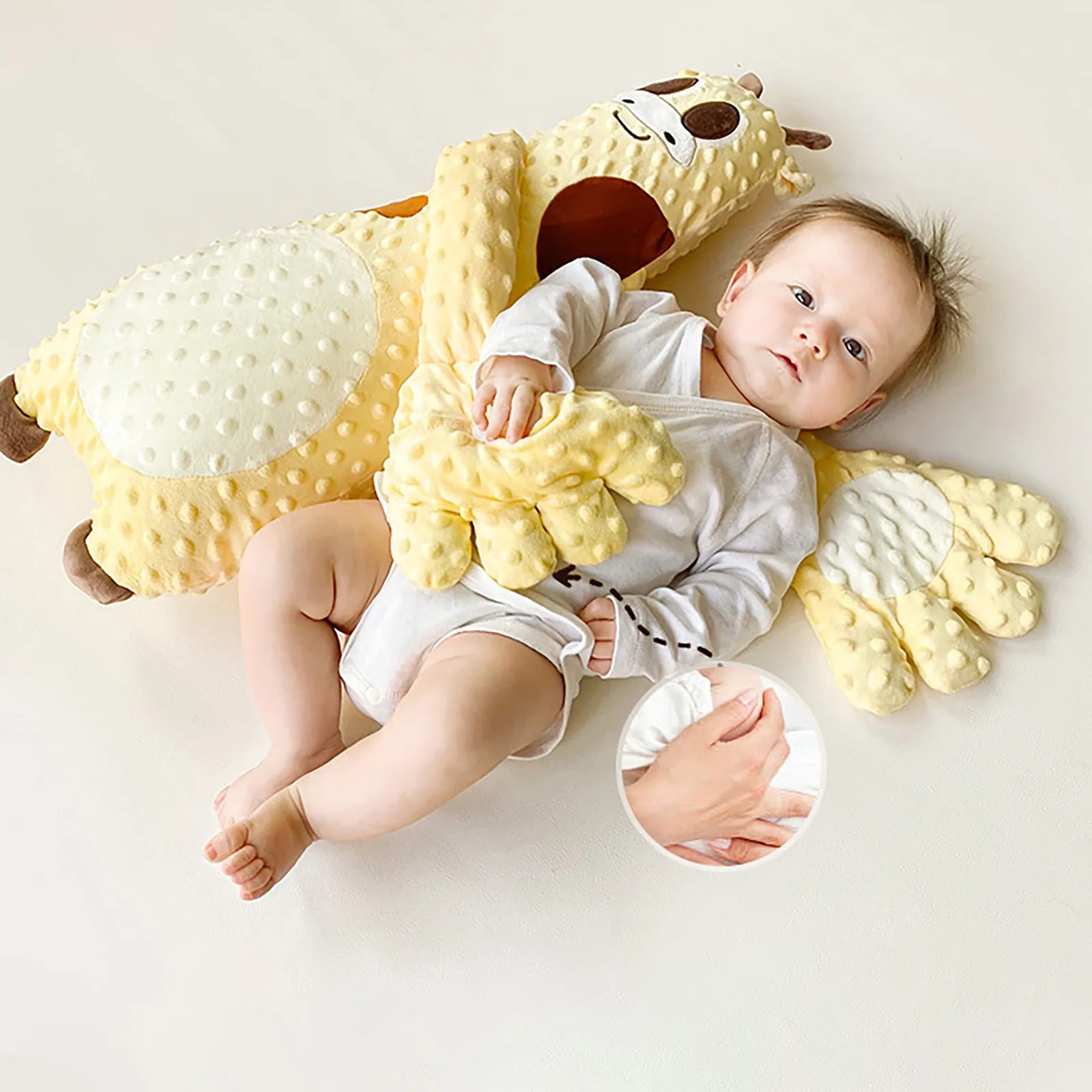 Cuscino per bambola che dorme per bambini, palmo lenitivo, telecomando, compagno di sonno elettrico, cuscino automatico per bambini, allattamento
