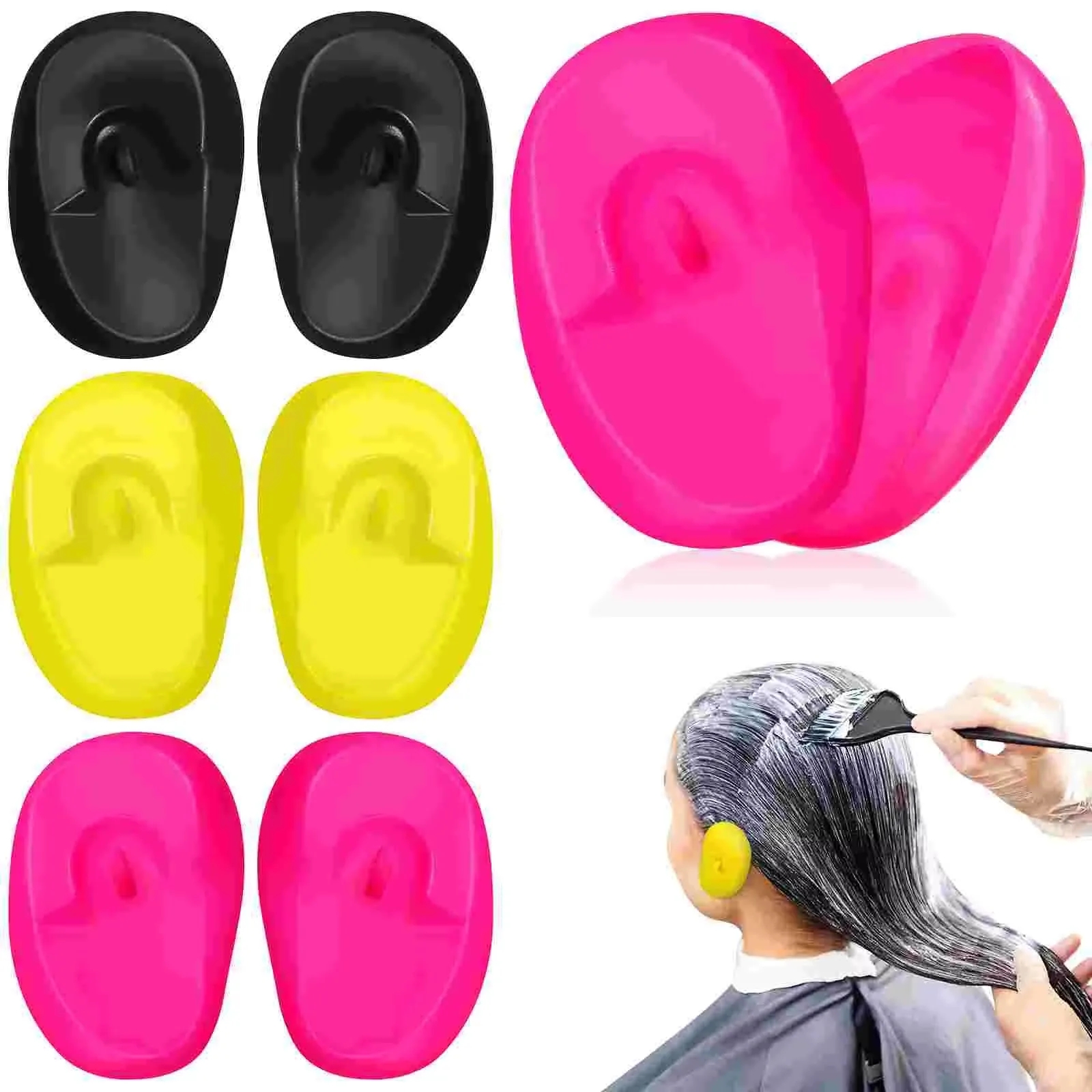 1 paire de couvre-oreilles en Silicone, coloration des cheveux, protection d'oreille, douche étanche, cache-oreilles, capuchons, accessoire de coiffure pour Salon de coiffure