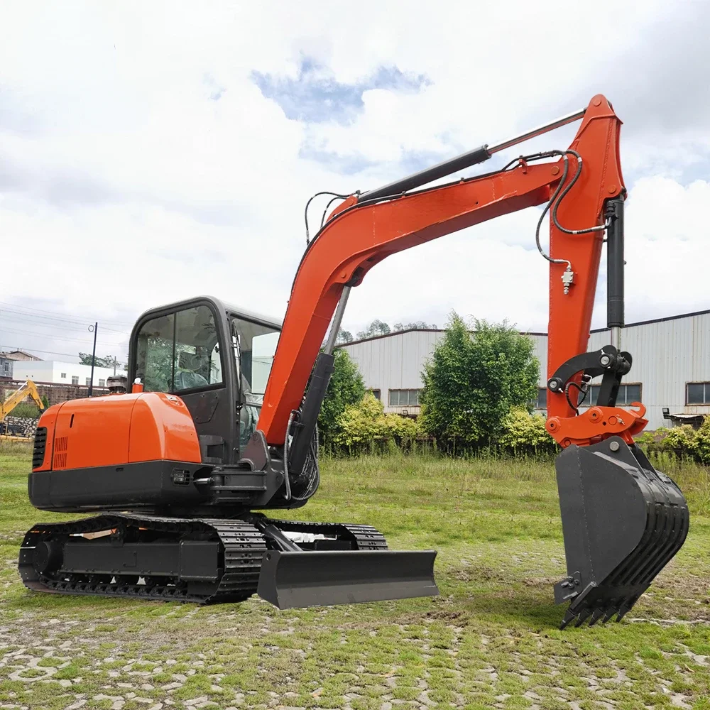 Miniexcavadora de orugas diésel con excavadora fuerte