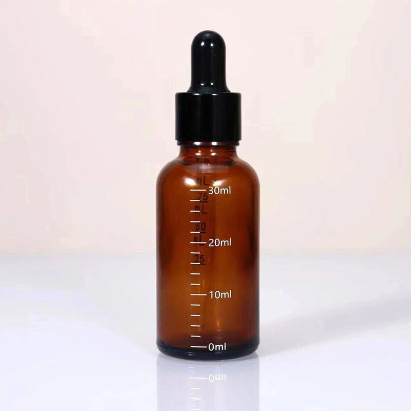 5ml-100ml Dropper 병 (스케일 시약 포함) 안약 앰버 유리 아로마 테라피 액체 피펫 병 리필 용 병 여행