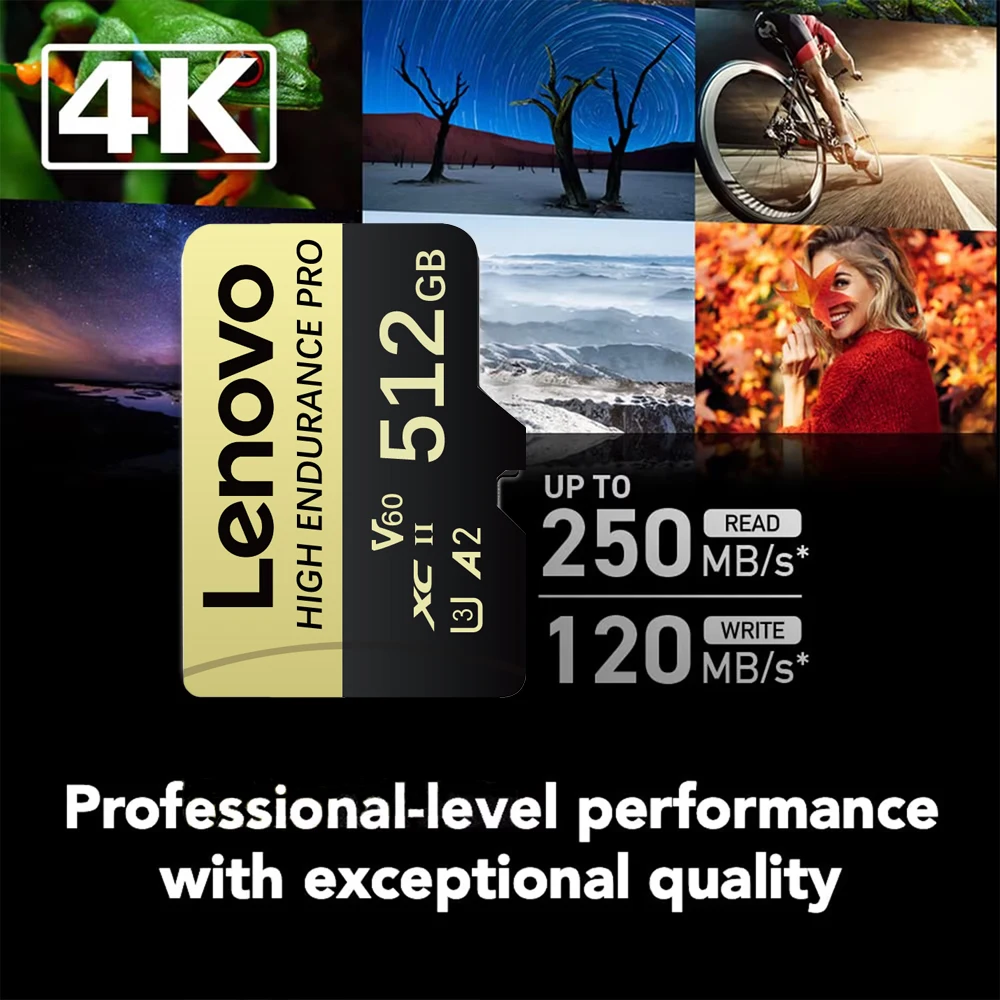 Lenovo 2TB SD Memory Card 1TB 512GB 256GB A2 U3 Micro TF SD Card 128GB High Speed MLC TF Card For Nintendo Switch Ps4 Games