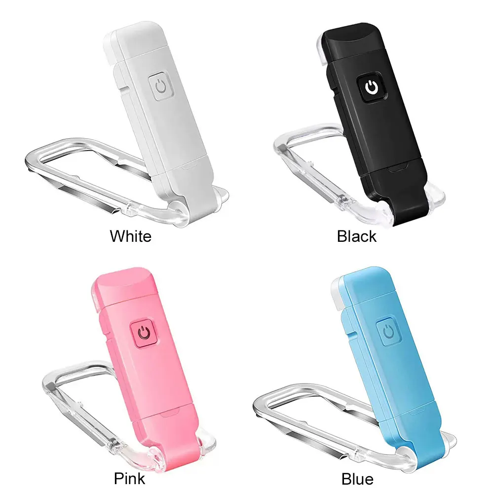 Nuevas luces de lectura portátiles plegables recargables por USB protección ocular 3 colores claros lámpara de noche de brillo ajustable