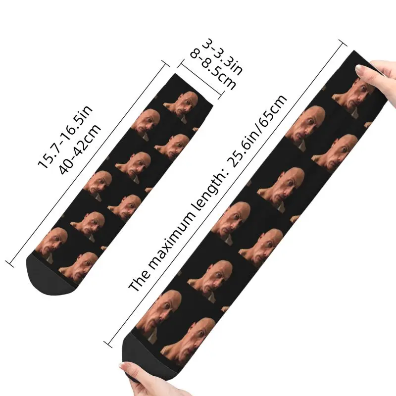 Eyebrow Meme Dwayne The Rock Johnson Calcetines de vestir Calcetines cálidos de moda para hombres y mujeres