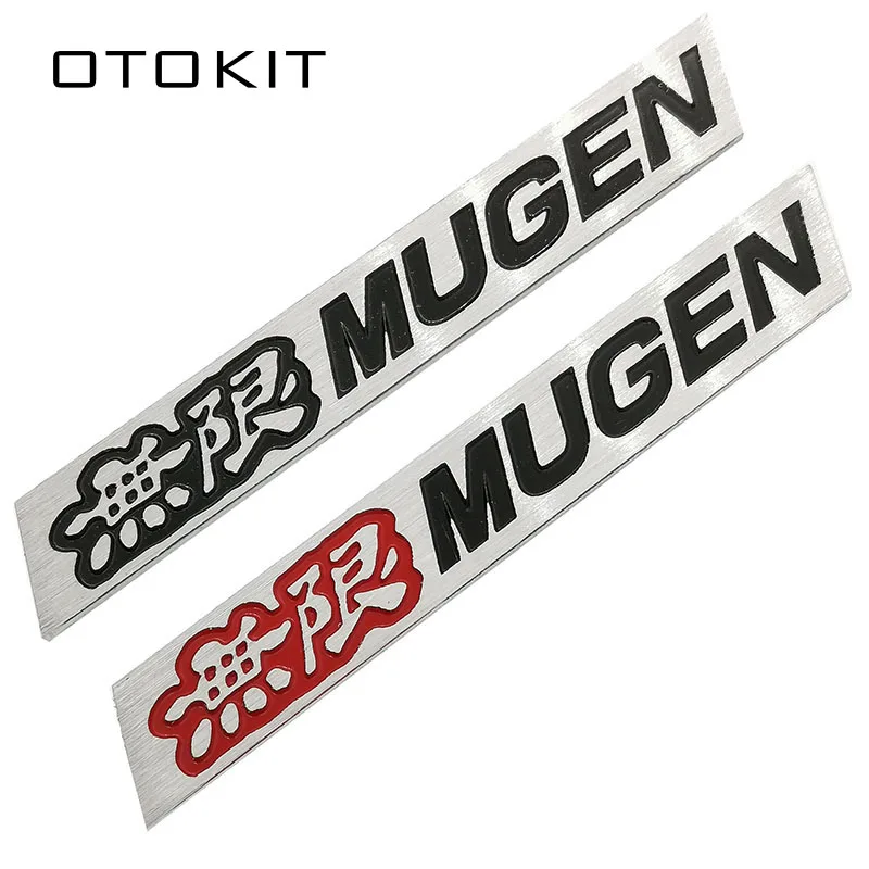 Nuevo emblema Mugen de aluminio 3D, Logo cromado, insignia trasera, pegatina para maletero de coche, estilo de coche para Honda Civic Accord CRV Fit