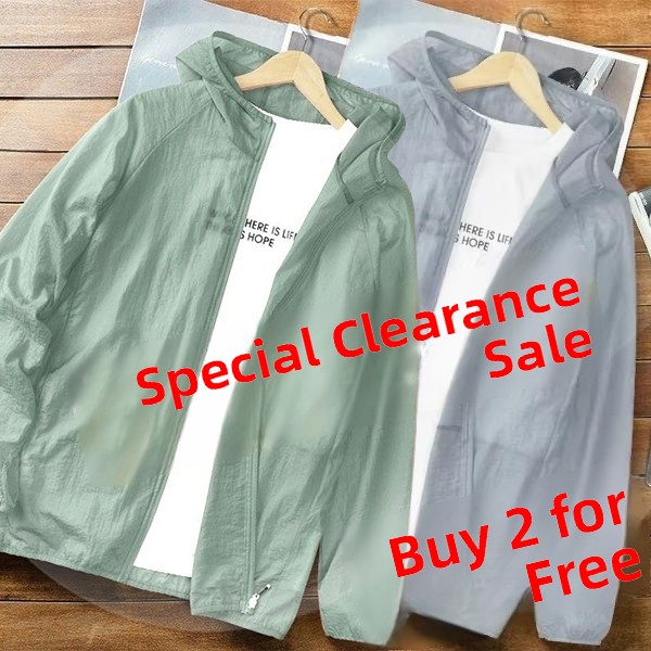 Ice Silk Lightweight Skin Sun Protection Clothing Men's Summer Breathable Fiing Outdoor Jaet Large Size Open Cardigan
