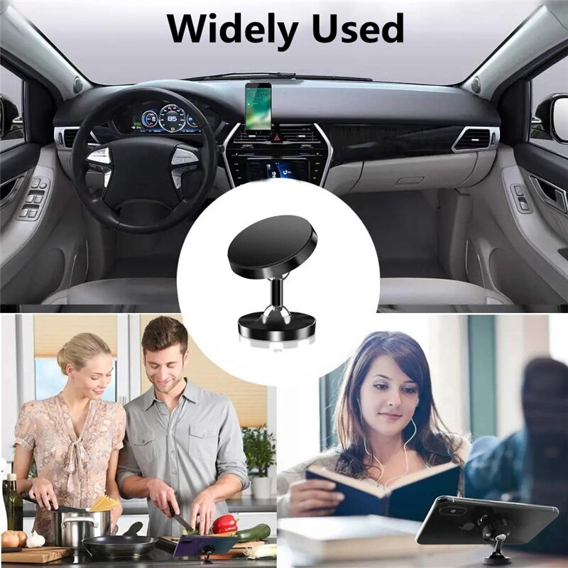 Magnetyczny uchwyt samochodowy na telefon Stojak na deskę rozdzielczą Magnes do montażu samochodowego Smartfon Mobilny wspornik w uchwycie samochodowym do iPhone'a Samsung Xiaomi
