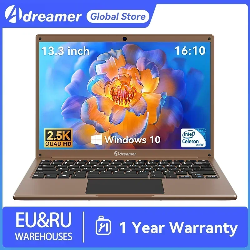 New! Adreamer Laptop 13.3 Inch Portable Laptops Low Price With Intel CPU 2.5K FHD IPS 8GB 1T SSD  2.5K FHD Display Notebook