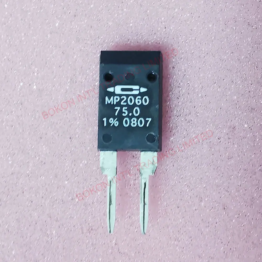 Resistencia de película de potencia de montaje de Clip de MP2060-75.0-1 % no inductivo, 75 OHM, 60W, 75,0 ohmios, 60 vatios, MP2060