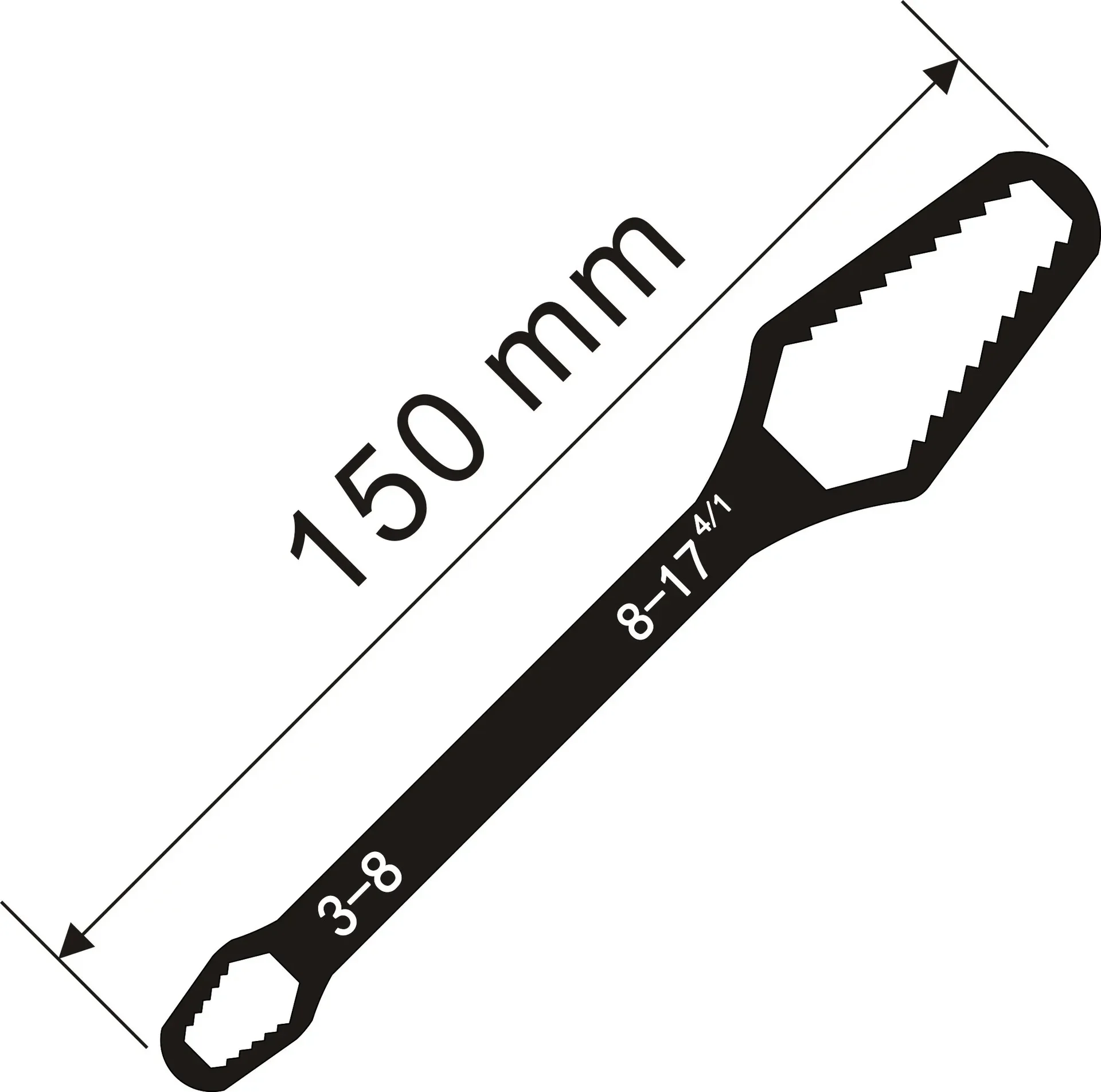 3-17 มม.Universal Torx ประแจ Self-กระชับปรับแว่นตาประแจ BOARD Double-HEAD Torx Spanner เครื่องมือสําหรับโรงงาน