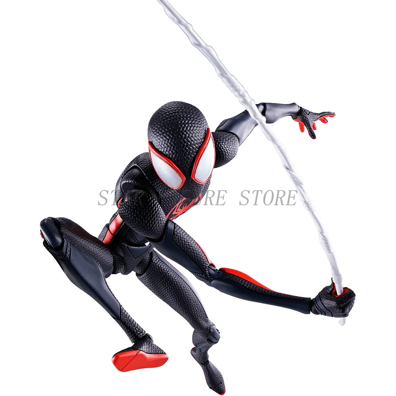 SHF スパイダーマンアクロスザスパイダーバースマイルモラレスアクションフィギュア PVC グッズモデル 15 センチメートルマーベル CT スパイダーマン置物おもちゃ