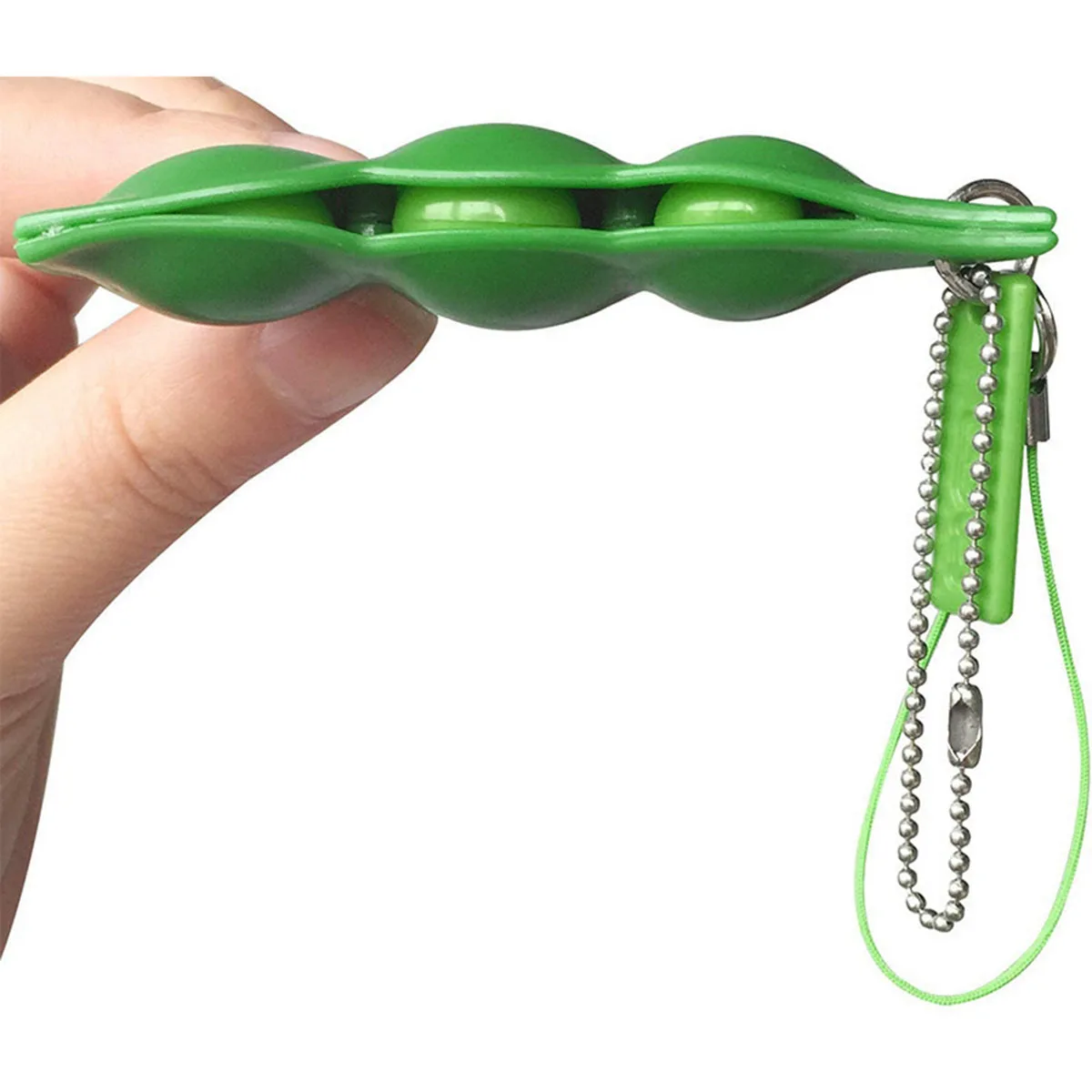Fidget Toys Pack 감압 Edamame Squishy Squishy Squeeze 완두콩 콩 키 체인 귀여운 스트레스 릴리프 성인 장난감 키 체인