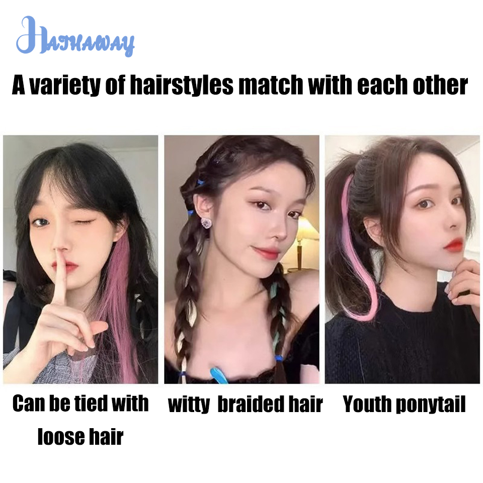 Synthetische Kleur Hangende Oor Verven Pruik Stuk Highlights Lang Krullend Haar Pruik Stuk Vrouwelijk Lang Haar Haarverlenging Uit Één Stuk