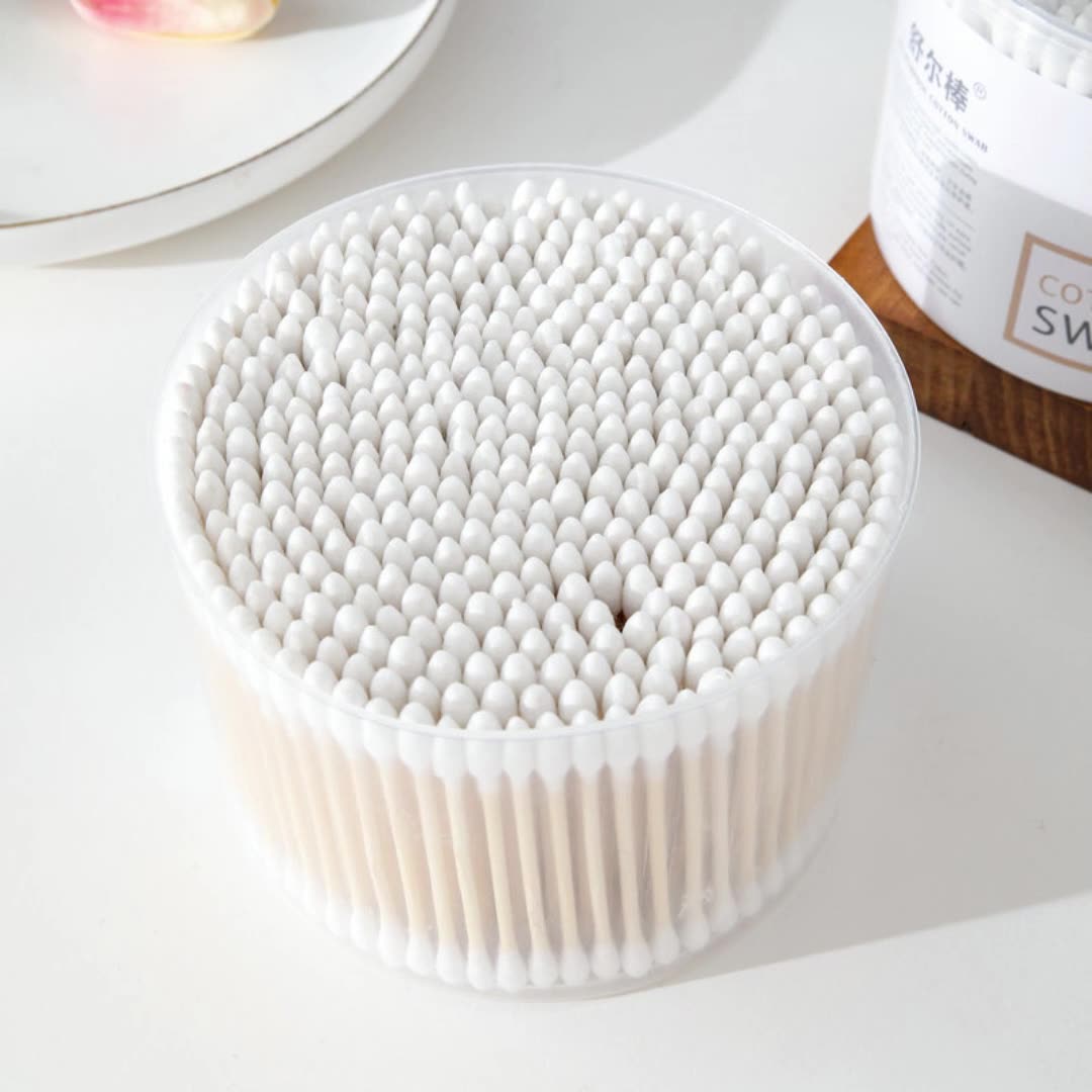 500Pcs Disposable Cotton Swab Box With Double Head Nose Ears Cleaning Women Makeup Tools Daily Cleaning Pet Care Multi-purpose