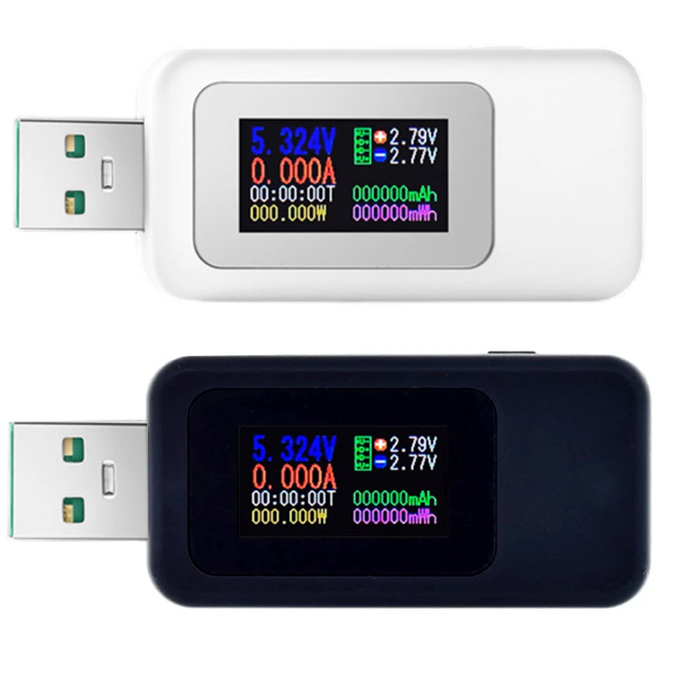 10 Trong 1 USB Bút Thử DC Kỹ Thuật Số Vôn Kế Amperimetro Hiện Nay Đồng Hồ Đo Điện Áp Amp Volt Ampe Kế Dò Điện Bank Chỉ Thị