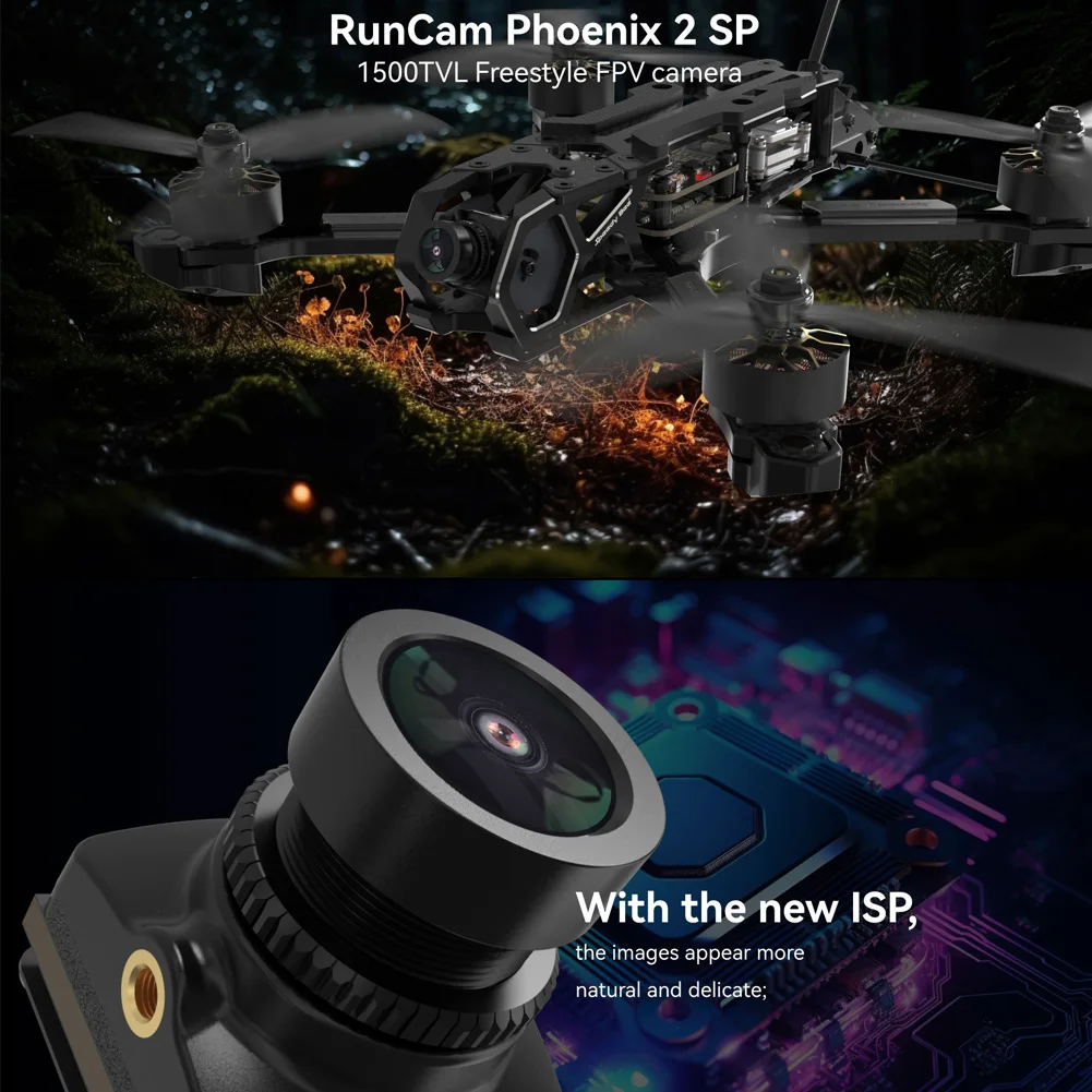 RunCam Phoenix 2 SP Camera DC 5-36V Screen Ratio 4:3/16:9 7.5g 19*19*21mm Night View for RC FPV Racing Drones Quadcopter