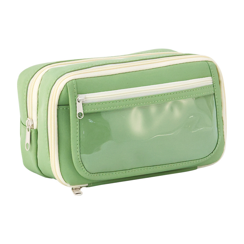 パンダ新 9 層大容量透明ペンバッグかわいい女の子中学生筆箱文具バッグ収納