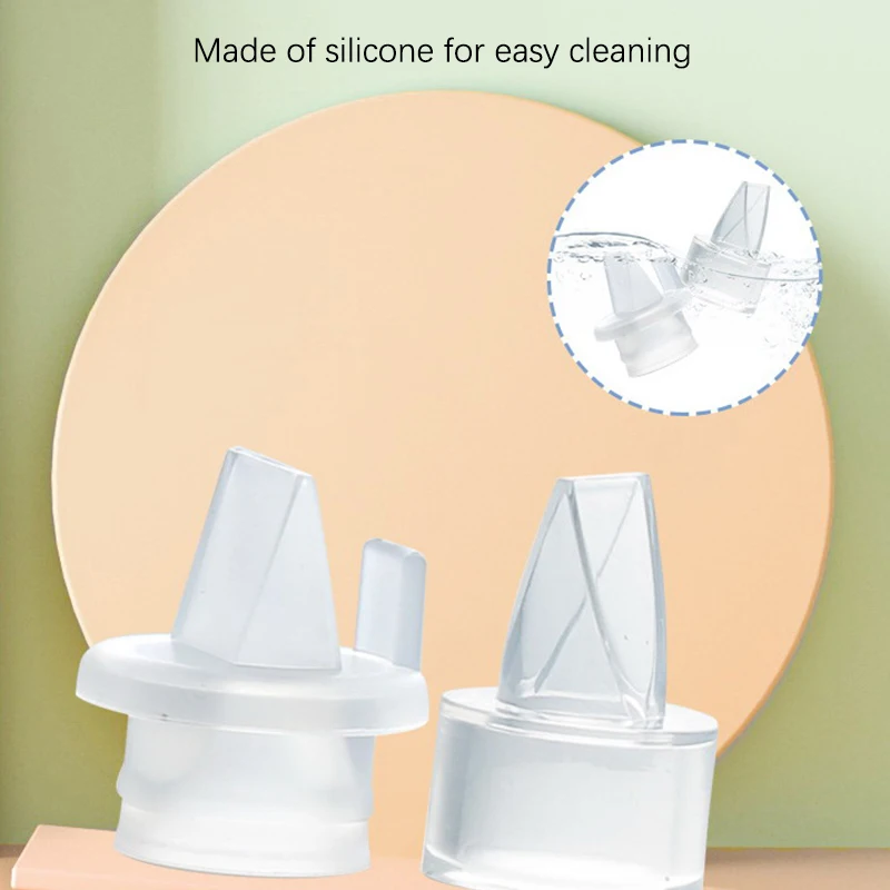 Extractor de leche con válvula de pico de pato, extractor de leche, protección de reflujo, pezón de alimentación de bebé de silicona, Manual/eléctrico, accesorios de extractor de leche, 2 piezas
