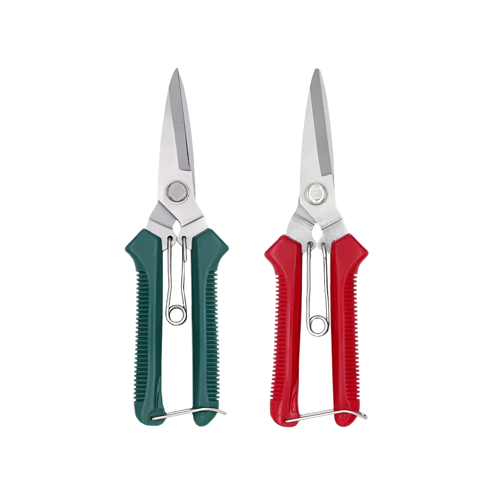 New 190mm Straight Head Pruning Shears Stainless Steel Non Slip Handle Garden Scissors for Bonsai Household Use