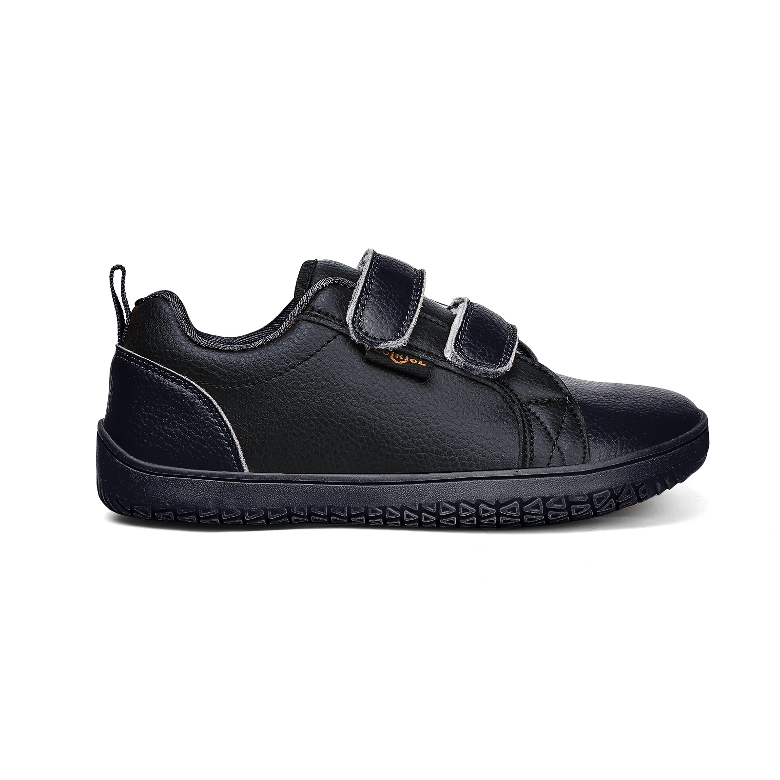 Meninos meninas sapatos descalços crianças dedo do pé largo minimalista moda tênis leve gancho loop couro artificial andando apartamentos