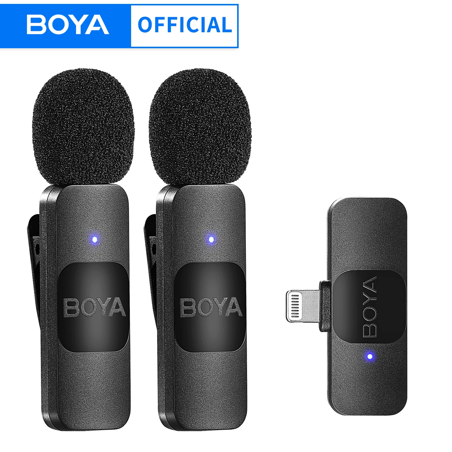 BOYA BY-V Professionelles kabelloses Lavalier-Mini-Mikrofon für iPhone, iPad, Android, Live-Übertragung, Gaming, Aufnahme, Interview, Vlog