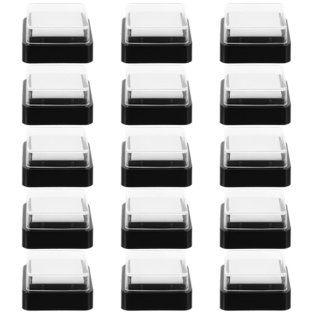 15 Pcs Stamps Blank Ink Pad Pads for Classroom Thumbprint DIY Craft Inkpad Child