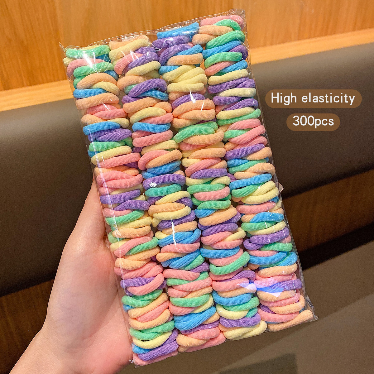 300 Haargummis, hohe Elastizität, langlebige Gummibänder, Haarringe, Haarschmuck